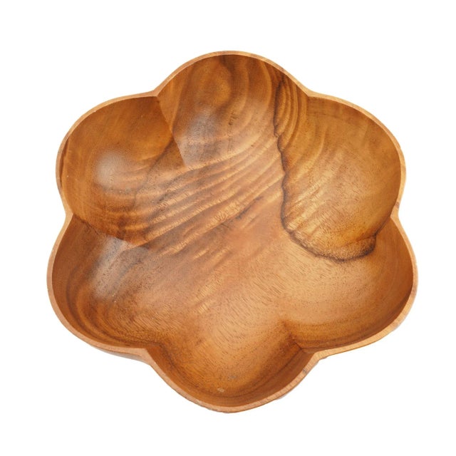 Contemporary Hawaiian Hand Carved Bowl of Figured Monkey Pod Wood, 1950 For Sale - Image 3 of 7