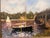Green 1970s Charming Oil Painting: Maritime Harbor Scene With Sailboats, on Canvas and Framed - Signed For Sale - Image 8 of 12
