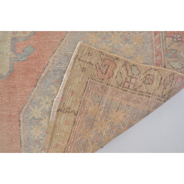 1950s Oushak Anatolian Kurdish Floral Carpet For Sale - Image 9 of 9