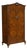 English Art Deco Queen Anne Burr Walnut Wardrobe, 1920s For Sale