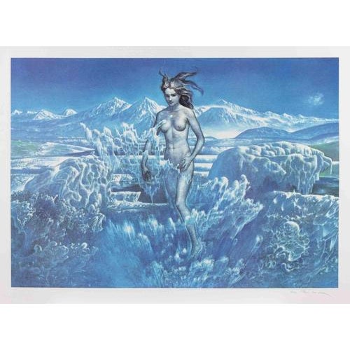 Lithograph realized in 1990s. Hand signed in pencil. Unnumbered, as issued. Excellent condition. This piece is attributed...