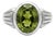 Peridot Oval Cut Signet Ring, Men's Statement Ring Us 7 For Sale