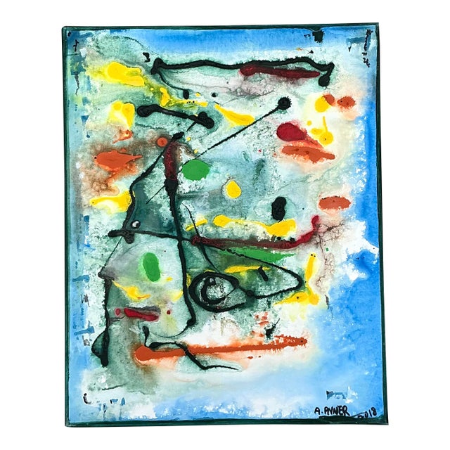 Vintage Vintage Original Abstract Oil Painting on CanvasOriginal Abstract Oil Painting on Canvas For Sale