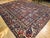 Navy Blue Vintage Oversized Persian Bakhtiari Rug, Hand-Knotted wool, Garden Panel Pattern, Burgundy & Blue, 11x14 For Sale - Image 8 of 11