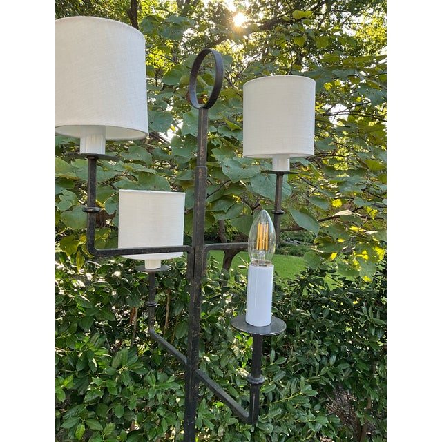 1950s Tommi Parzinger Sculptural Gilt Steel Floor Lamp For Sale In Dallas - Image 6 of 7