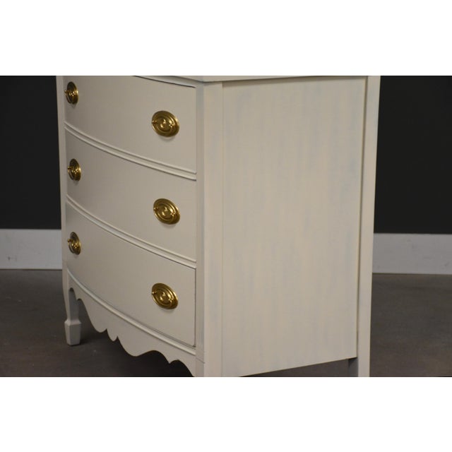 1960s White Shabby Chic Modern Tall Dresser For Sale - Image 9 of 11