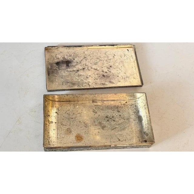 French Silver-Tone Metal Jewelry Box, 1970s For Sale - Image 11 of 13