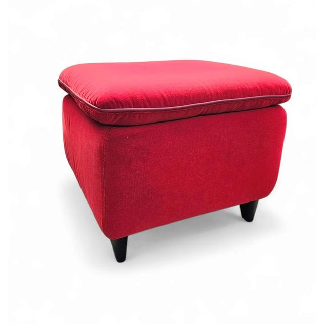 Set of Senta Armchair and Ottoman in Red Velvet by Gerard van den Berg for Wittmann For Sale - Image 14 of 18