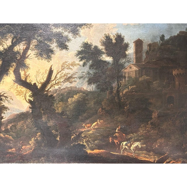 Remarkable landscape painted in oil on canvas measuring 98cm x 72cm in height (120cm x 95cm are the measurements of its...