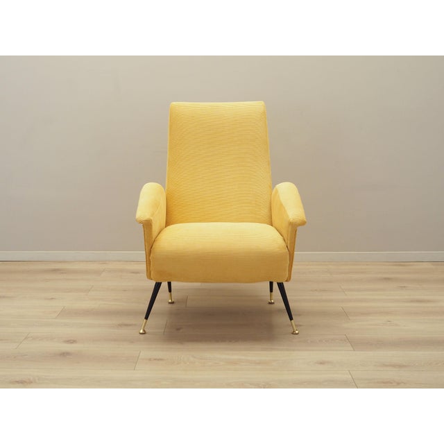 Italian Yellow Armchair, 1970s For Sale - Image 3 of 14
