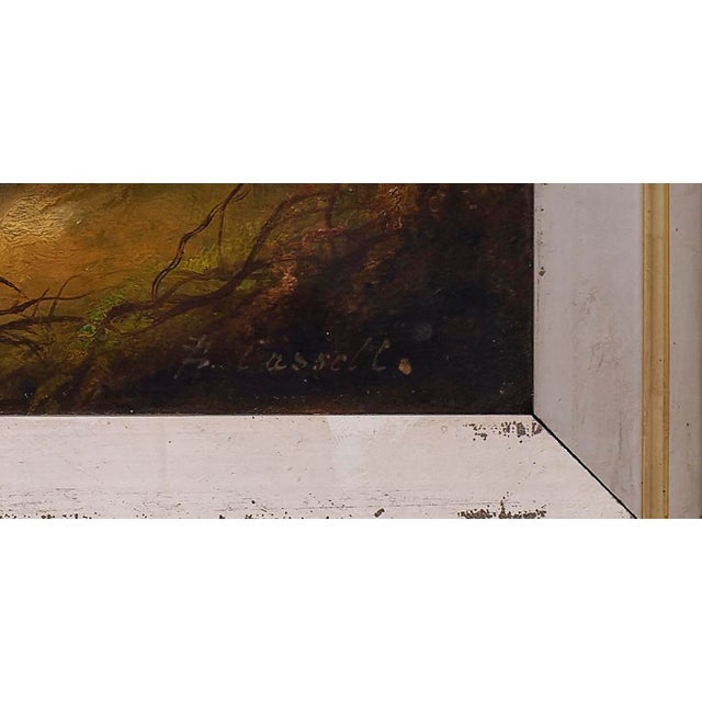 Traditional Frank Cassell Late 19th Century Woodland Landscape Oil Paint on Canvas For Sale - Image 3 of 8