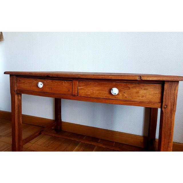 Farmhouse Wooden Desk, 1950s For Sale - Image 4 of 9