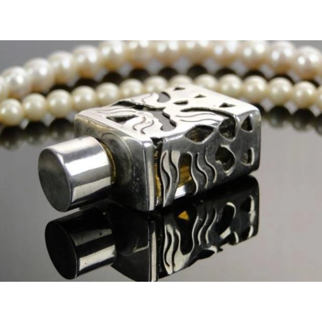 Postmodern German Art Deco Silver Perfume Bottle, 1930s For Sale - Image 3 of 5