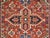 Vintage Persian Heriz Serapi Rug, Hand-Knotted Wool, Geometric Pattern, Brick-Red & Ivory, 4x4 For Sale In Chicago - Image 6 of 18