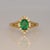 Colombian Emerald Ring With Earth Mined Diamond Accents: Solid 14k Gold, Size 6.75 For Sale - Image 4 of 8