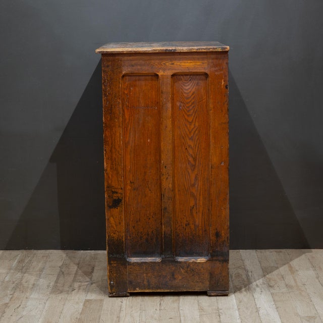 Wood Antique 36 Drawer Printer's Typeset Industrial Cabinet c.1910-1920 For Sale - Image 7 of 10