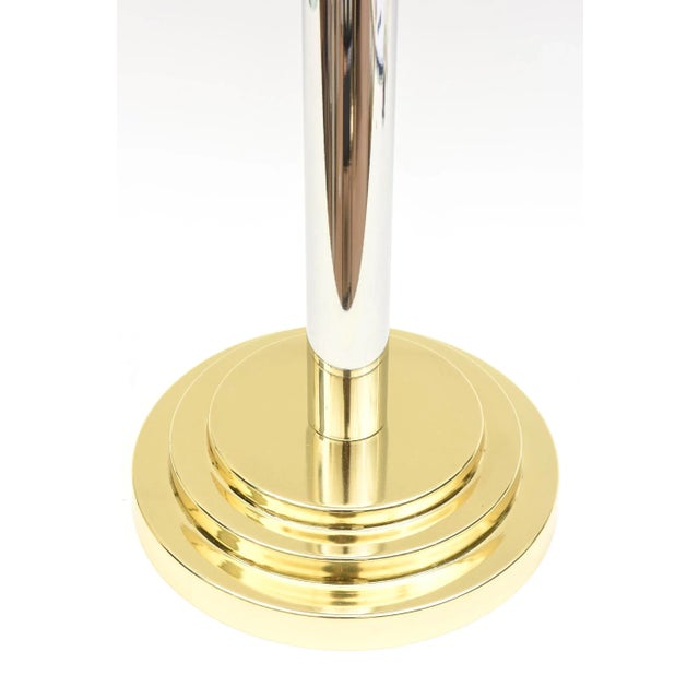 Vintage 1970's Larry Laslo Signed Brass and Silver Plate Champagne Wine Stand Italian Restored For Sale - Image 9 of 13