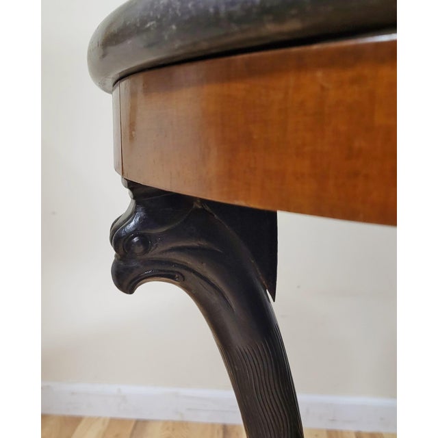 Black Early 19th C French Empire "Aux Griffons" Directoire Marble Top Center Table For Sale - Image 8 of 14