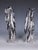 Hand-Carved Orthoceras Fossil Sculptures in Black Limestone, Morocco, Set of 2 For Sale - Image 7 of 15