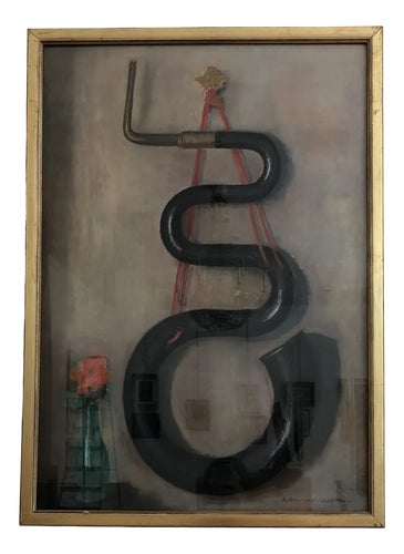 Judith Schmid L'Eplattenier, Serpent de l'Église XVII, 1976, Pastel on Paper, Framed
