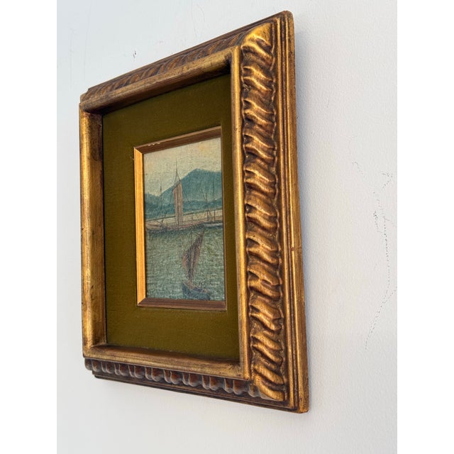 Impressionist Early 20th Century Impressionist Seascape Oil Painting For Sale - Image 3 of 8