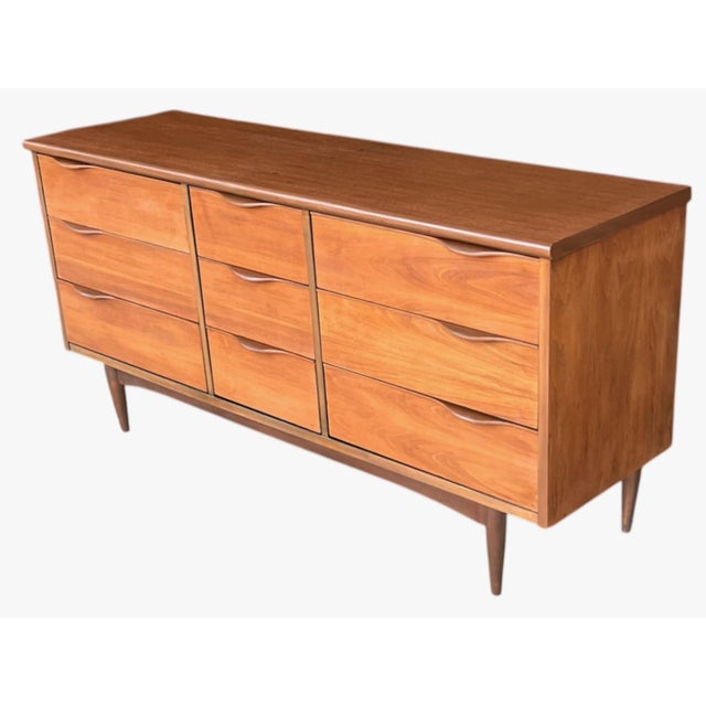 1960s 1960s Danish Modern Walnut Dresser For Sale - Image 5 of 15
