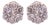 Dazzling 14k Yellow Gold Diamond Stud Earrings, A Pair For Sale