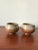 Ceramic Vintage Studio Signed Pottery Drippy Glaze Tea Cup or Bowls - Pair For Sale - Image 7 of 10