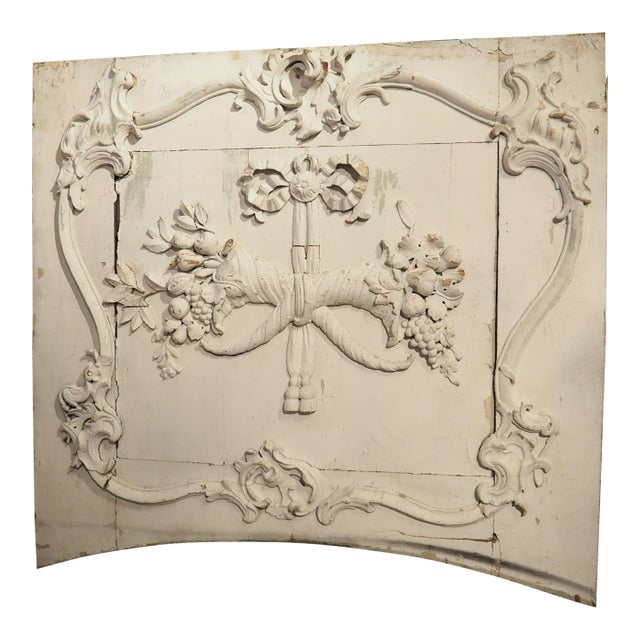 Large Painted Louis XVI Chateau Boiserie Overdoor, Circa 1760 For Sale