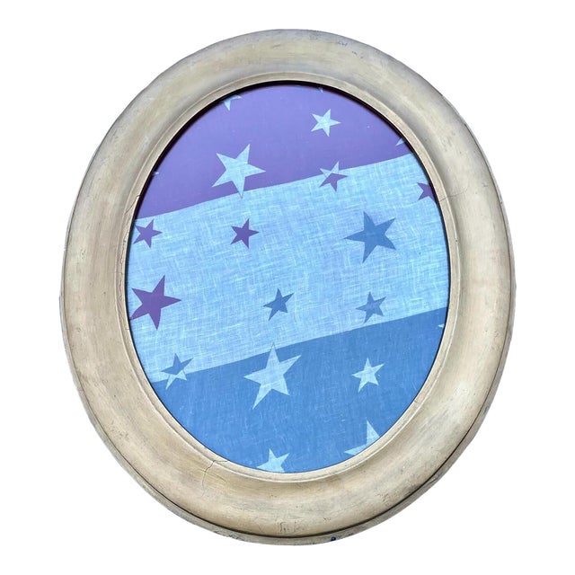 Antique American Flag Bunting Period Gold Frame, 19th Century For Sale