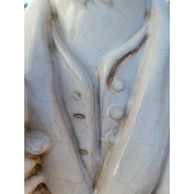 Rare Find Vintage Italian Glazed Terracota Figurine For Sale - Image 11 of 13