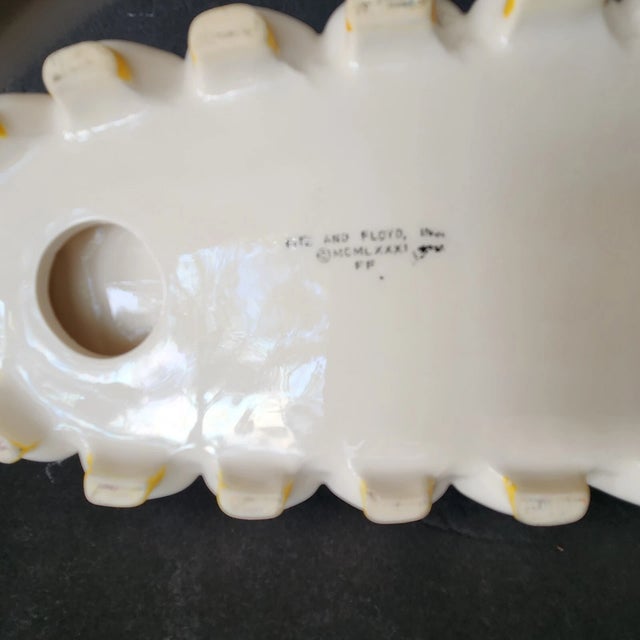 Mid-Century Modern Vintage Fitz & Floyd Mother Duck and Ducklings Ceramic Snack Dish For Sale - Image 3 of 4