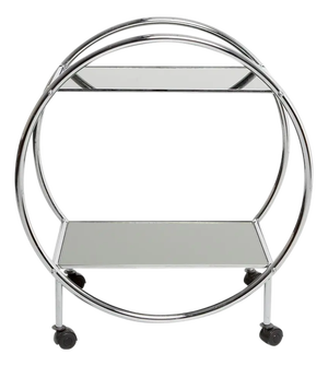 Vintage Art - Eco Revival Glass and Metal Bar Cart by Christofle France Circa 1970s
