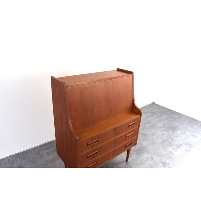 Mid-Century Modern Danish Teak Secretaire by Gunnar Nielsen for Tibergaard, 1960s For Sale - Image 15 of 18