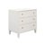 Contemporary Matthew Izzo Home Carmack Fluted Matte White Lacquer Three Drawer Side Table For Sale - Image 3 of 7