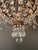 1930s Empire Brass Chandelier Crystal Lustre Ceiling Light Antique Classical For Sale - Image 6 of 9