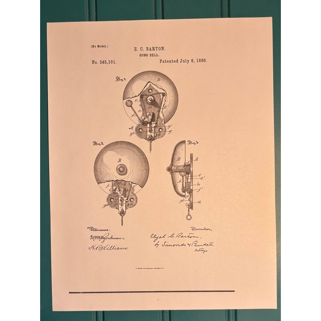 1886 Rare Patented Brass Ringside Boxing “Gong” Bell For Sale - Image 16 of 18
