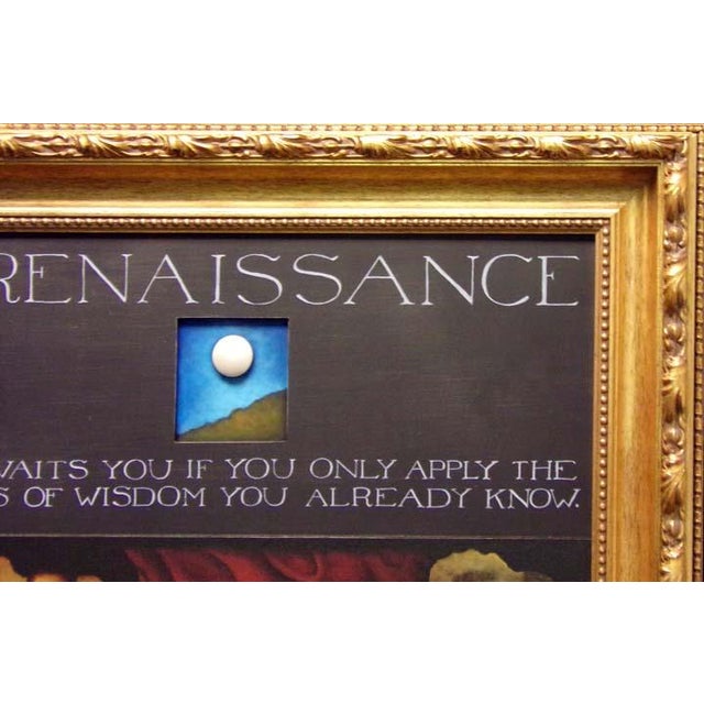 Renaissance Markus Pierson "A Renaissance" Mix Media on Panel W/Custom Framed Hand Signed For Sale - Image 3 of 8