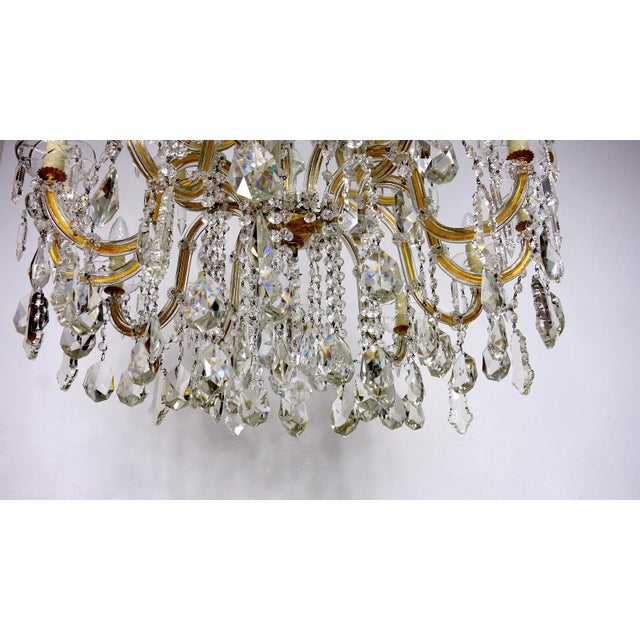 Crystal 18-Light Chandelier, 1990s For Sale - Image 13 of 17