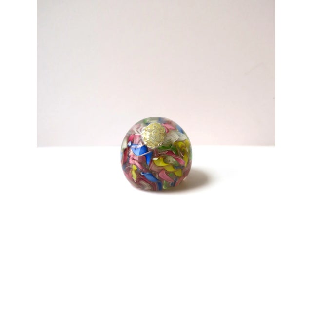 Italian Murano Art Glass Sphere Paperweight For Sale - Image 9 of 9