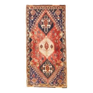 Vintage Persian Qashqai Rug 2'8'' X 5'4'' For Sale