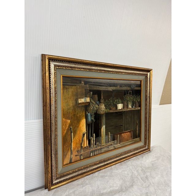 Design Plus Gallery presents Plants and Things by Robert Clark (1920-1999). The breathtaking artwork is of a pottery shed...