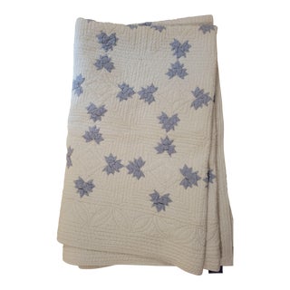Pinecone Hill Blue and White Quilt For Sale
