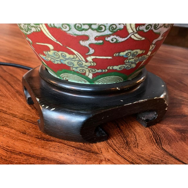 Mid-20th Century Chinese Cloisonné Table Lamp For Sale - Image 13 of 15