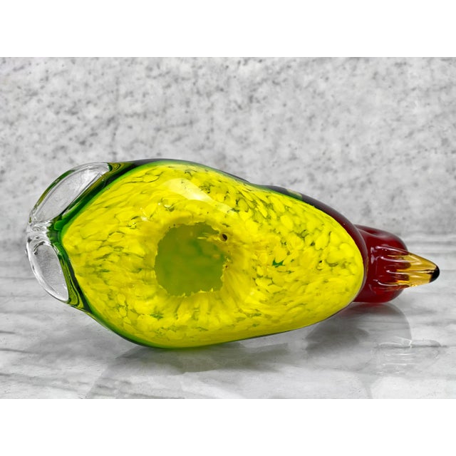 Vintage Italian Murano Art Glass Duck Sculpture Paper Weight For Sale - Image 9 of 10