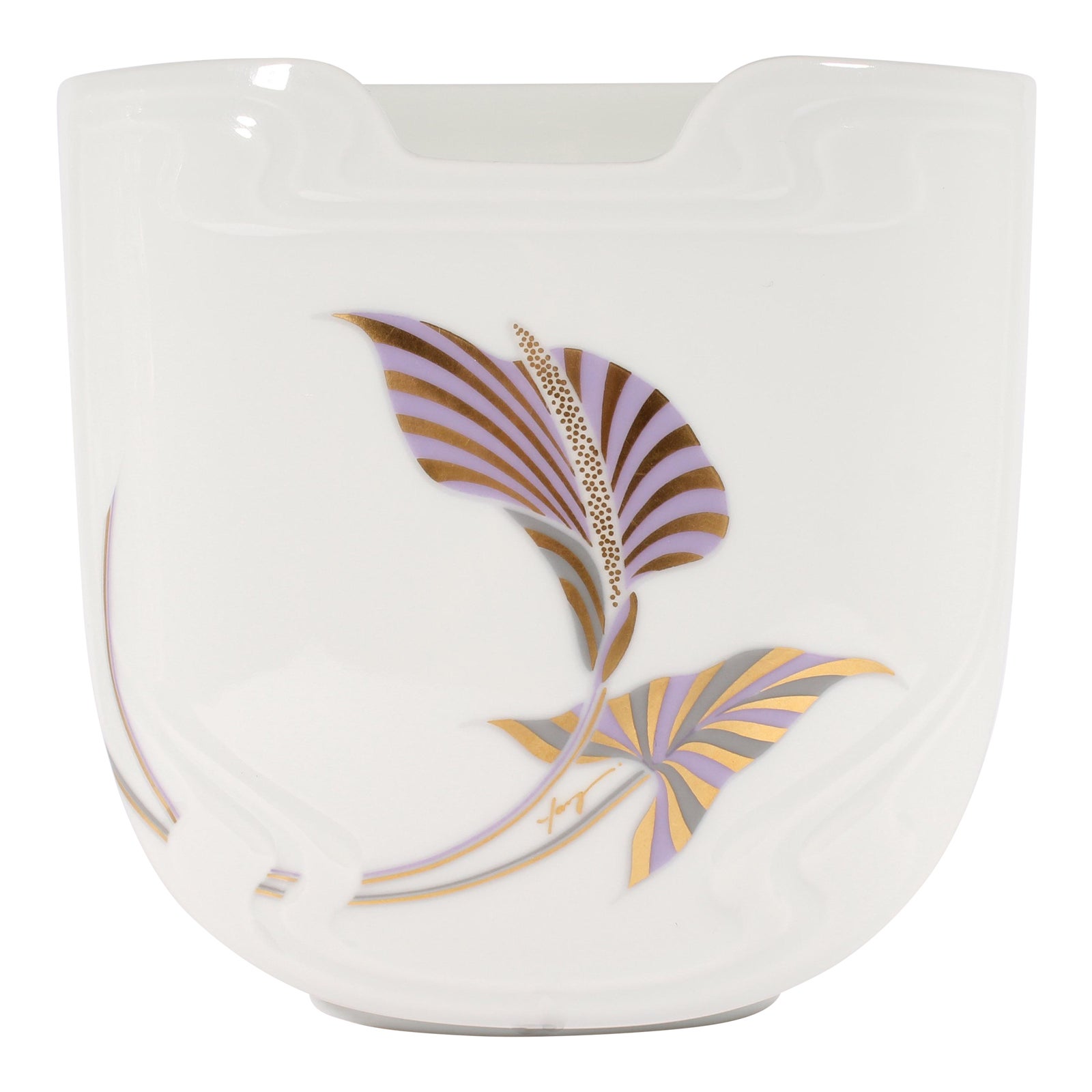 Bjørn Wiinblad for Rosenthal Calla Lily White Porcelain Vase Chairish