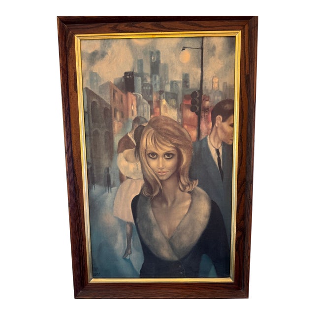 1960s Mid-Century Modern Painting; Escape by Margaret Keane For Sale