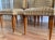 1930s Set of 6 French Art Deco Chestnut Dining Chairs in Geometric Silk Velvet For Sale In Miami - Image 6 of 10