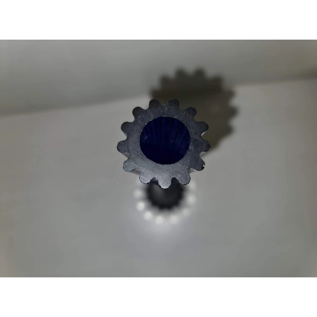 Blue Twisted Glass Vase, 1960s For Sale - Image 4 of 6