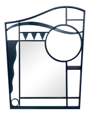 Postmodern Design Steel Frame Wall Mirror